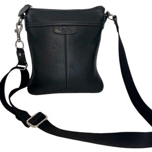Coach Black Pebbled Leather Crossbody Bag